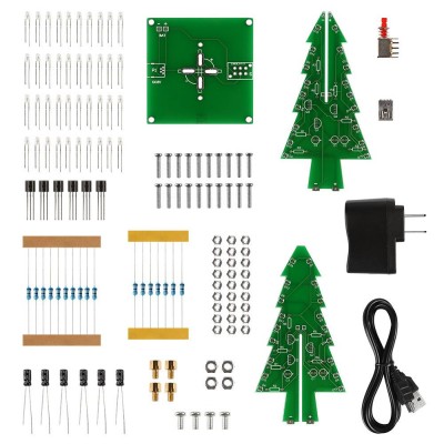 3D Christmas Trees LED DIY Kit