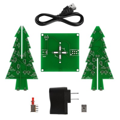 3D Christmas Trees LED DIY Kit