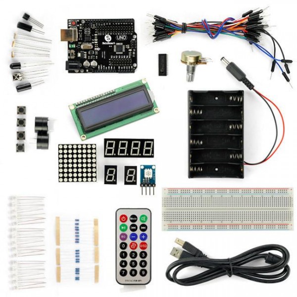 SainSmart UNO R3+1602LCD Starter Kit with 17 Basic Arduino Projects