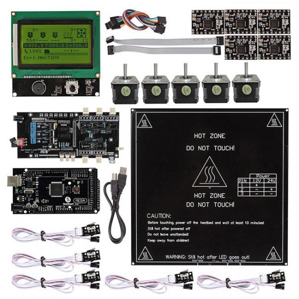 Ultimaker 1.5.7 + A4988 + Mega2560 R3 + LCD12864 3D Printer Controller Kit