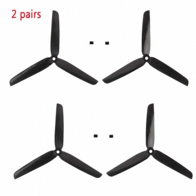 2 Pair 6x3 6030 Carbon Fiber 250mm Multirotor 3-Leaf Propeller CW/CCW